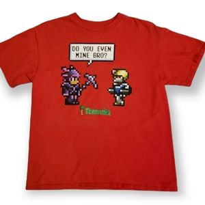 TERRARIA Kids "Do You Even Mine Bro?" SHIRT - XL